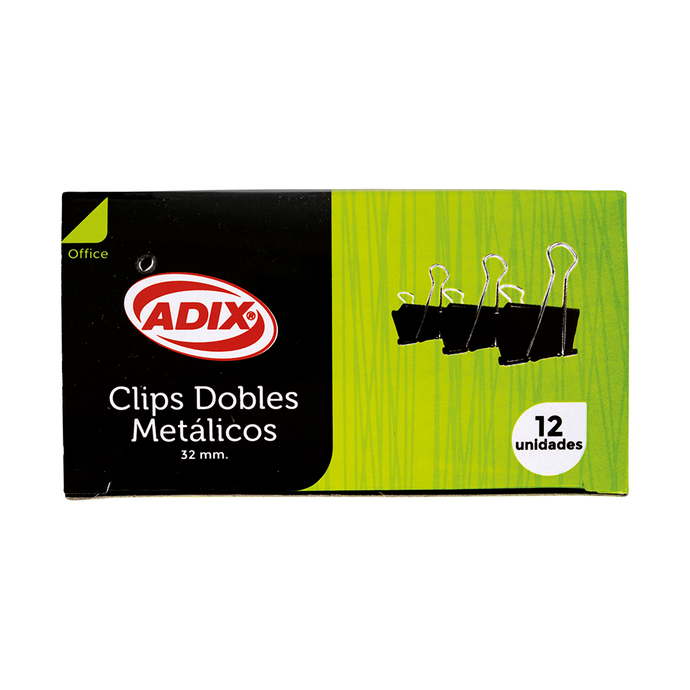 Clip Doble Negro - 32 mm.