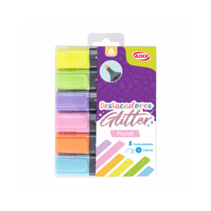 Destacador Glitter 6 Colores