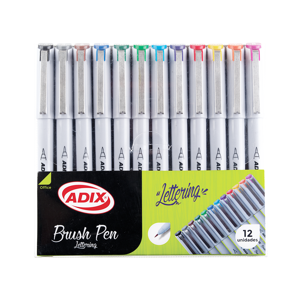 Set Brush Pen Punta Fina 12 un.