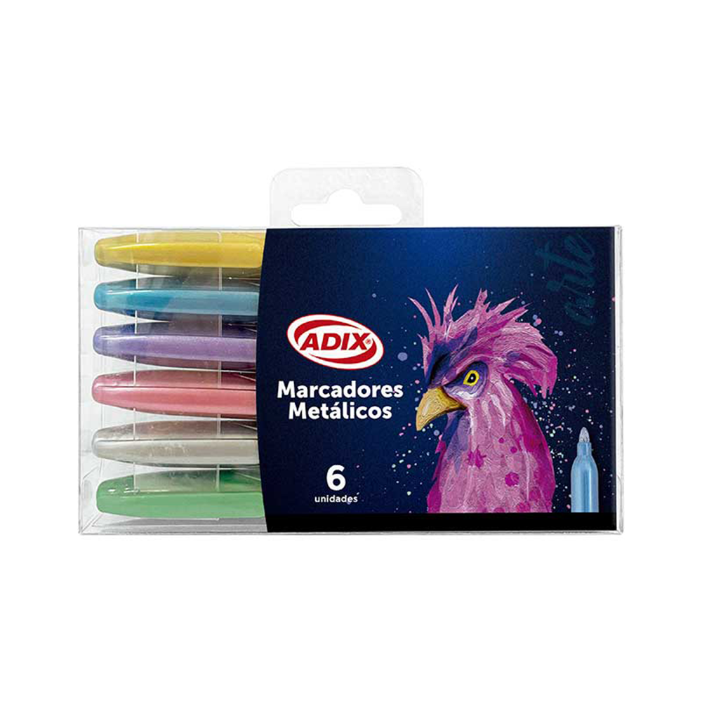 Marcador 6 Colores Metálicos