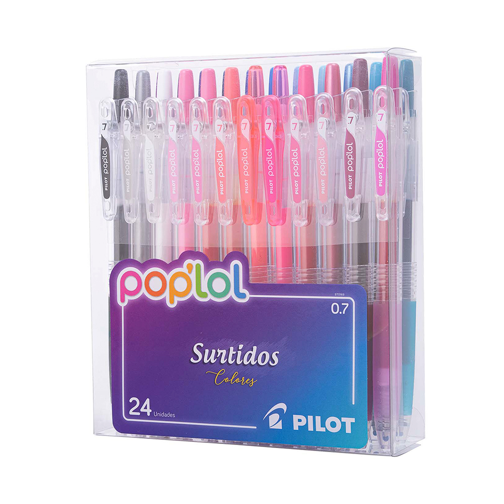 Set Lápices Gel Pop lol 0.7 Bubblegum 24 un.