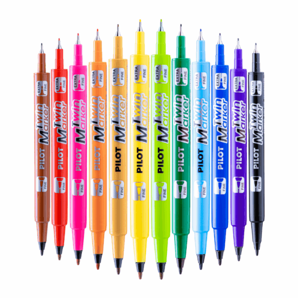 Set Marcadores Doble Punta 12 un.