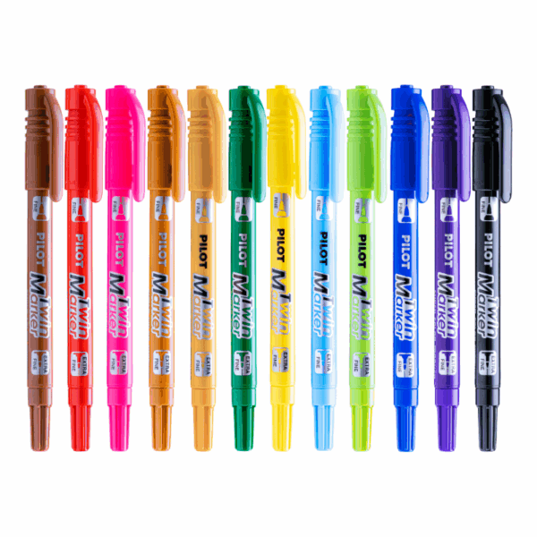 Set Marcadores Doble Punta 12 un.