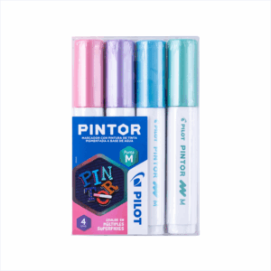 Set Pintor Metálicos Punta Media 4 un.