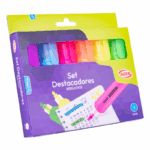 Marcadores neón para pizarra y oficina, set de 6 unidades, colorines brillantes, ideal para escritorio y estudios.