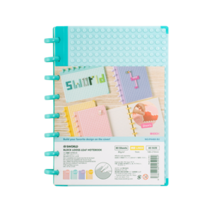 Cuaderno A5 celeste con textura