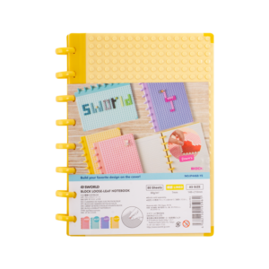 Cuaderno A5 amarillo con textura