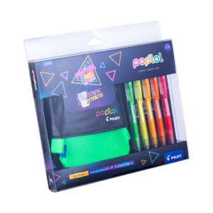 Set Lápiz Gel POPLOL 0.7 5u c/Estuche Verde PILOT